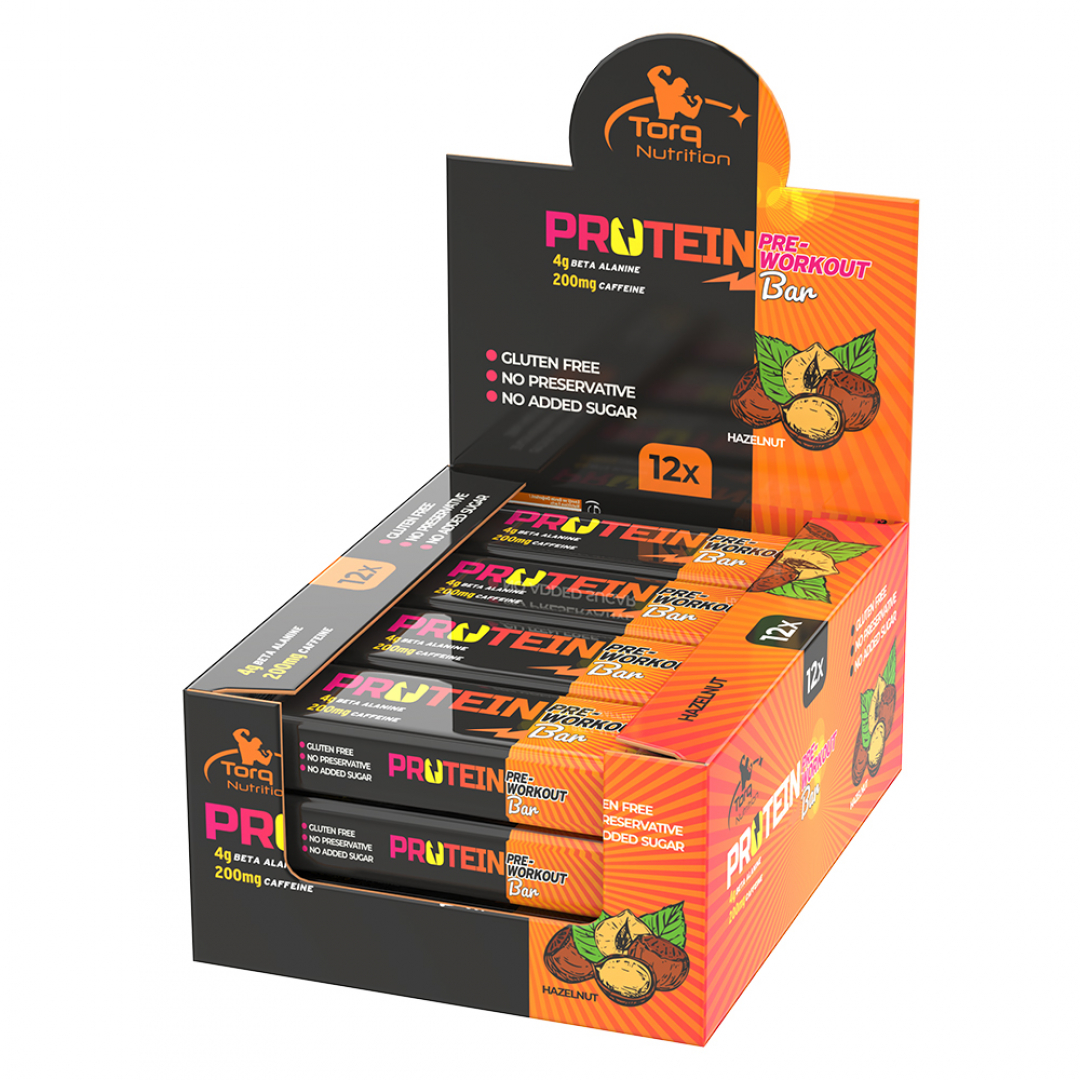 PREWORKOUT BAR Fındık 50 Gr 12 Adet